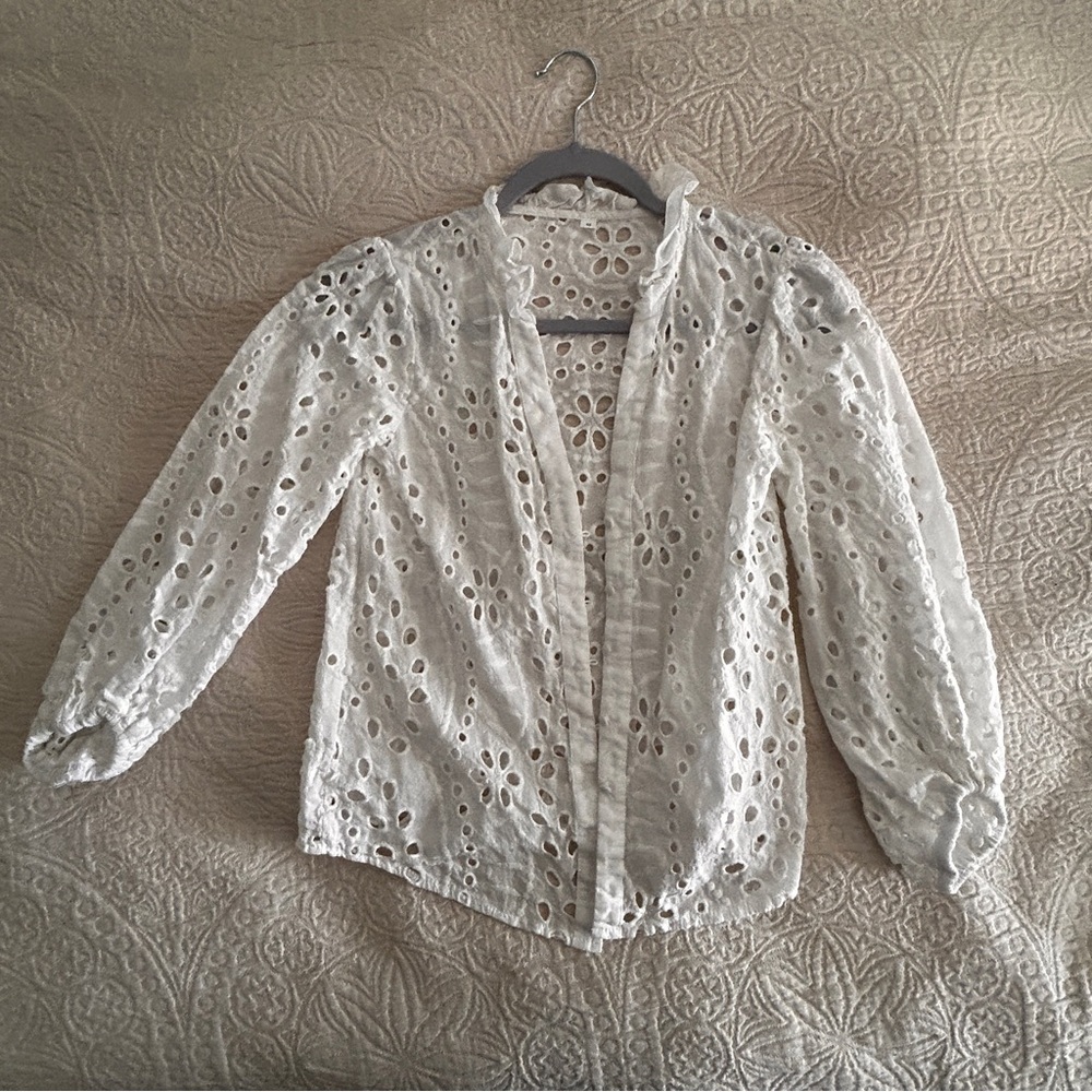 White Eyelet Blouse